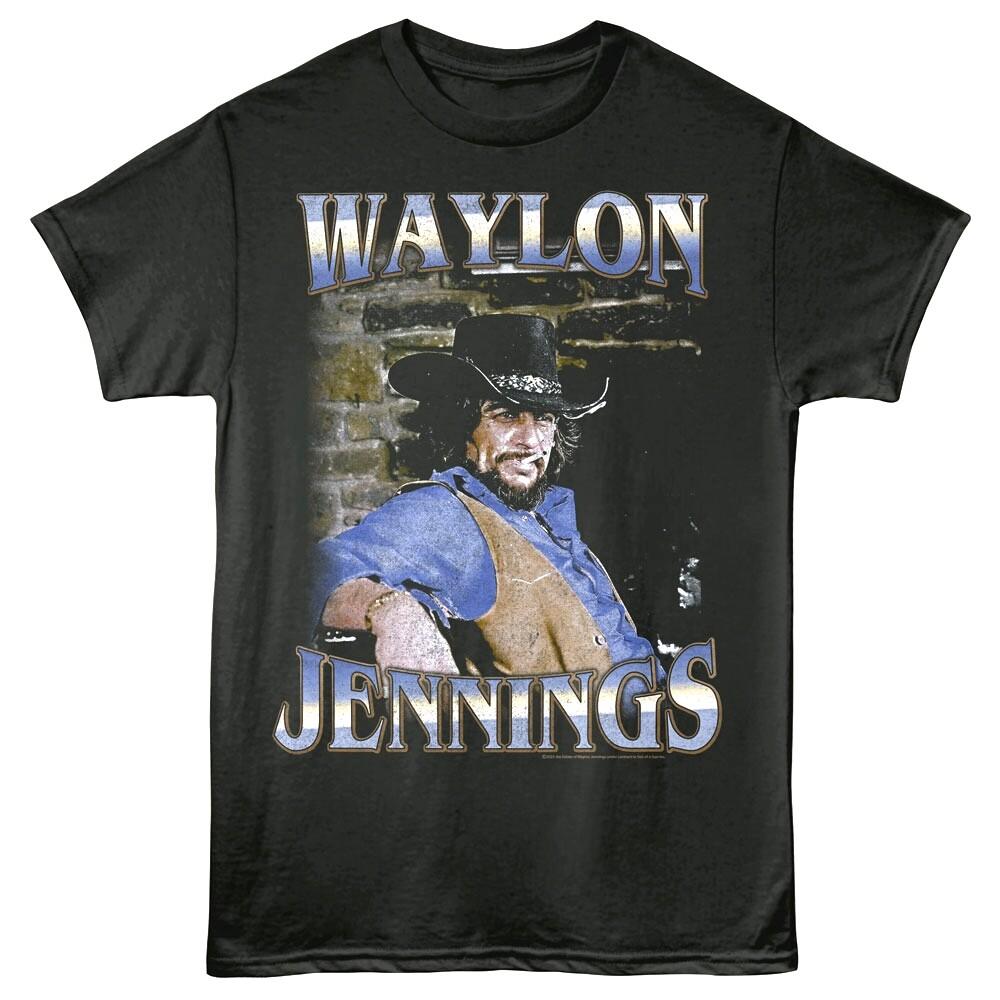 Waylon Jennings Smoking Men T Shirt S
