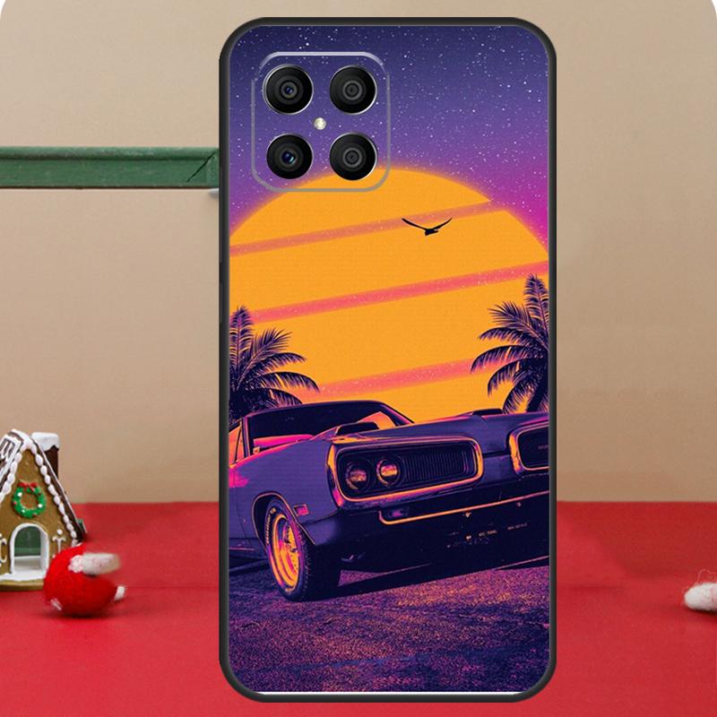 Synthwave 80's Retro Neon Vaporwave Case For Honor Magic 8 Pro 6 7 Lite Honor 400 200 50 70 X8c X8b X9a X9b X9c X9d Win RT Coque