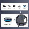 NFHK USB Hub with USB 60mm Desk Grommet Splitter Dock Station with Micro SD Card Reader for Desktop PC 3.0 SD, TF, USB-C, 2-Port