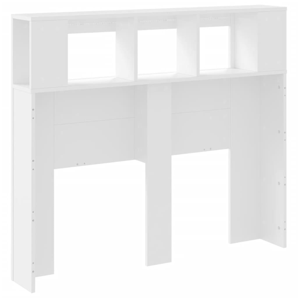 Vidaxl Wezgłowie Łóżka Z Led, Białe, 120X18,5X103,5 Cm