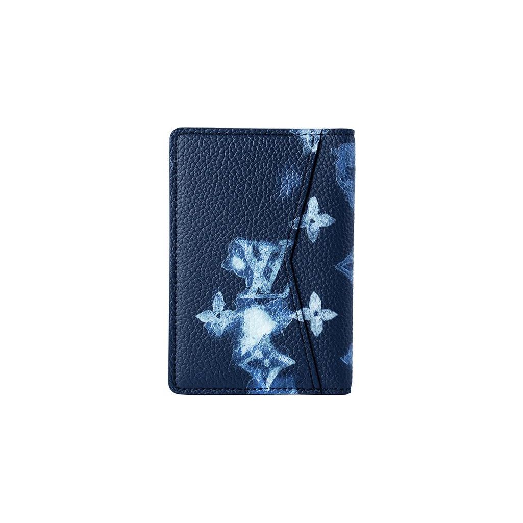 

Louis Vuitton Summer Printed Watercolor Tie-Dye Leather Wallet Men Wallet Blue M80463 Basic Set (Bag+Dust Bag)