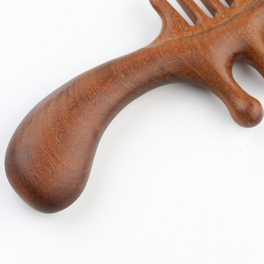 Wide Thick Scalp Massage Comb 2 in 1 Natural Sandalwood Hairbrush  Meridian Dredging