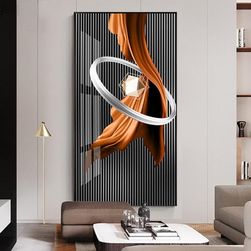 Home Decoration Light Luxury Style Abstract Geometric Porch Living Room Decoration Poster Painting Wall Art Picture