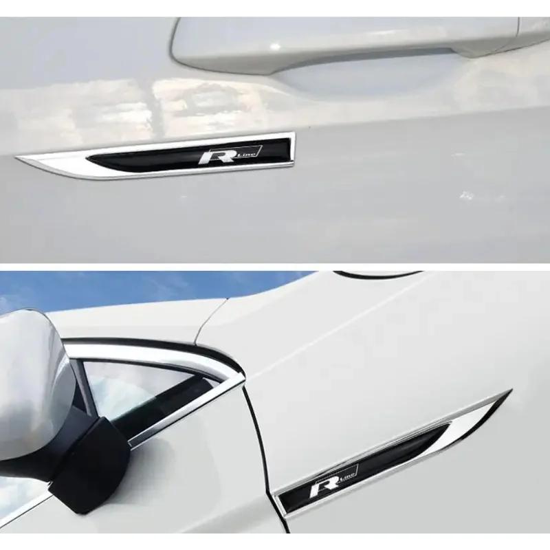 2026 Hot For VOLKSWAGEN VW 1 Pair 3D Metal Epoxy Badge Car Sticker Accessories Fender Emblem Sticker For Volkswagen VW Polo Golf