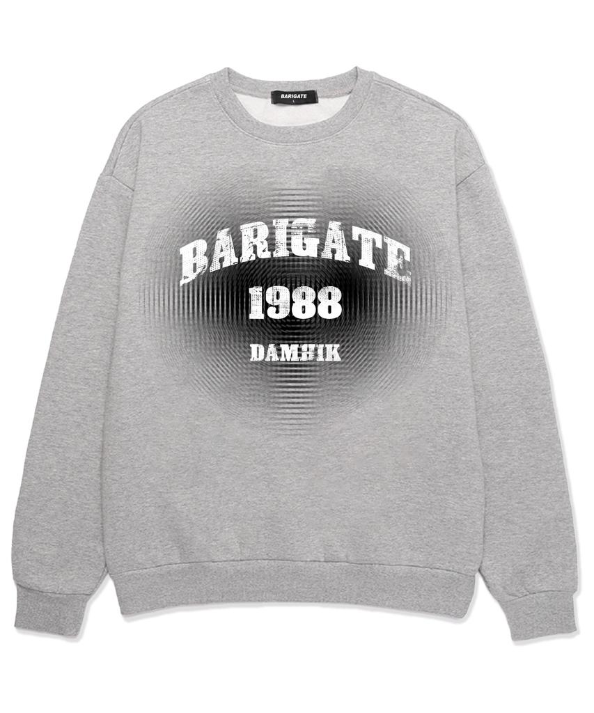 Baligeiteu Heart Damhik Oversized Sweatshirt (Bls022) Melange Grey (B Type)