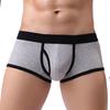 Sexy masculino sólido respirar cuecas cuecas protuberantes bolsa shorts cuecas 