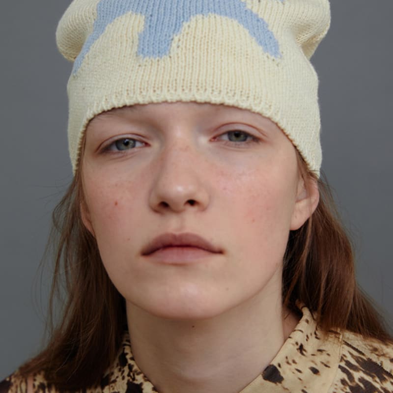 AWESOME NEEDS LITTLE CAT KNIT HAT_BUTTER