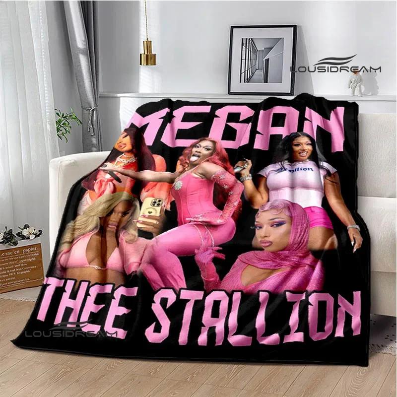 Rapper Megan Thee Stallion Blanket Flannel Warm Blankets Soft and Comfortable Blanket Bed Linings Cubre Cama Birthday Gift