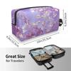 Travel Vincent Gogh Almond Blossoms Violet Toiletry Bag Flowers Makeup Cosmetic Organizer Storage Dopp Kit Case