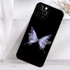 Yiduo Lotus is suitable 17 phone case, cat blue butterfly new anti-drop case for Apple 15/14 Pro Max