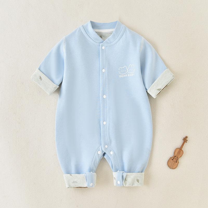 

Temperature-Sensitive Baby Romper: Cozy Autumn/Winter Boneless Onesie 80 cm синий