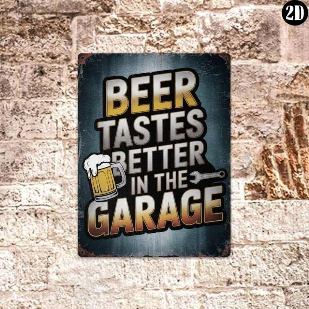 Vintage Metal Beer Tin Sign for Man Cave Bar Wall Decor