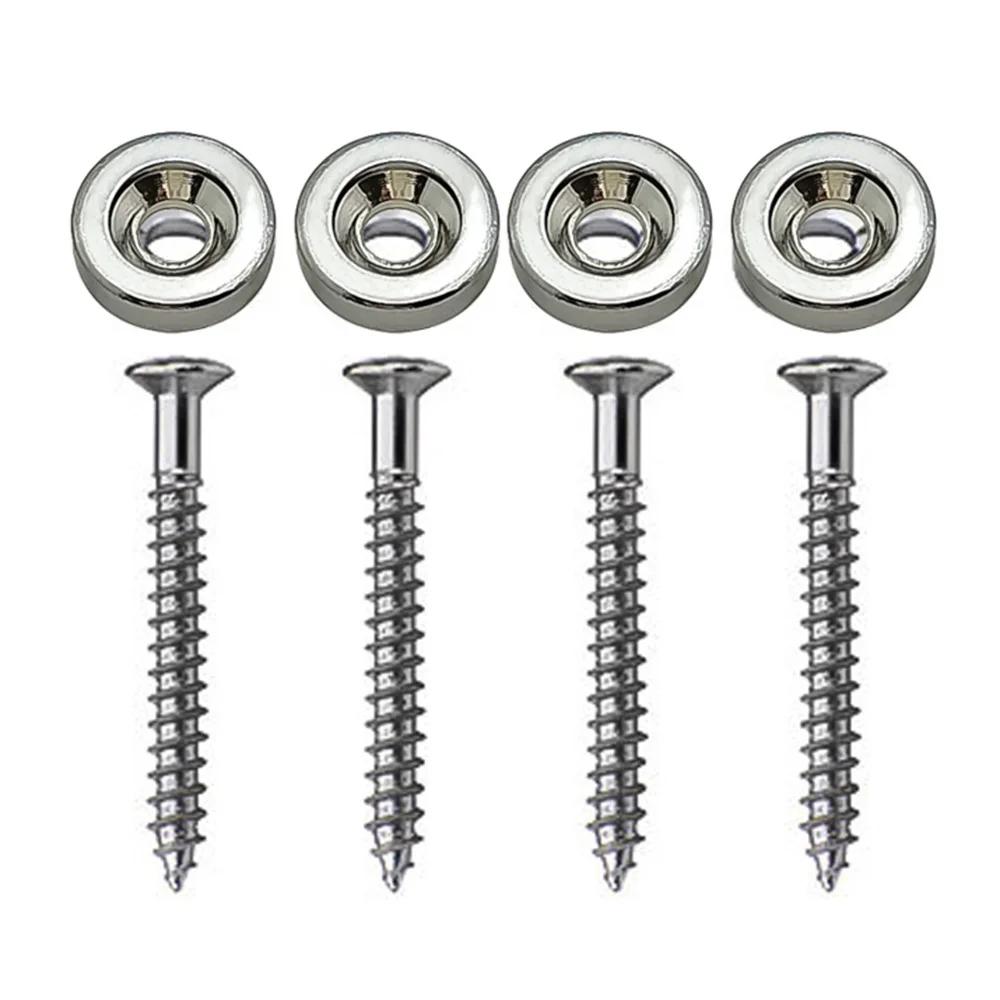 4Pcs Electric Guitar Neck Mounting Ferrules/bushings And Screws Guitar Accesories