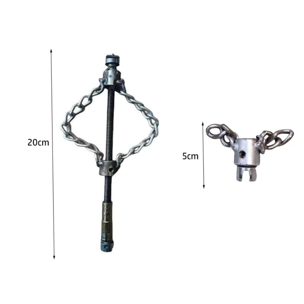 Push-Type Flex-Shaft Sewer Descaling Chain Adjustable Multi-Purpose Pipe Dredging Tool 16mm Spring Dredging Sewer Tool