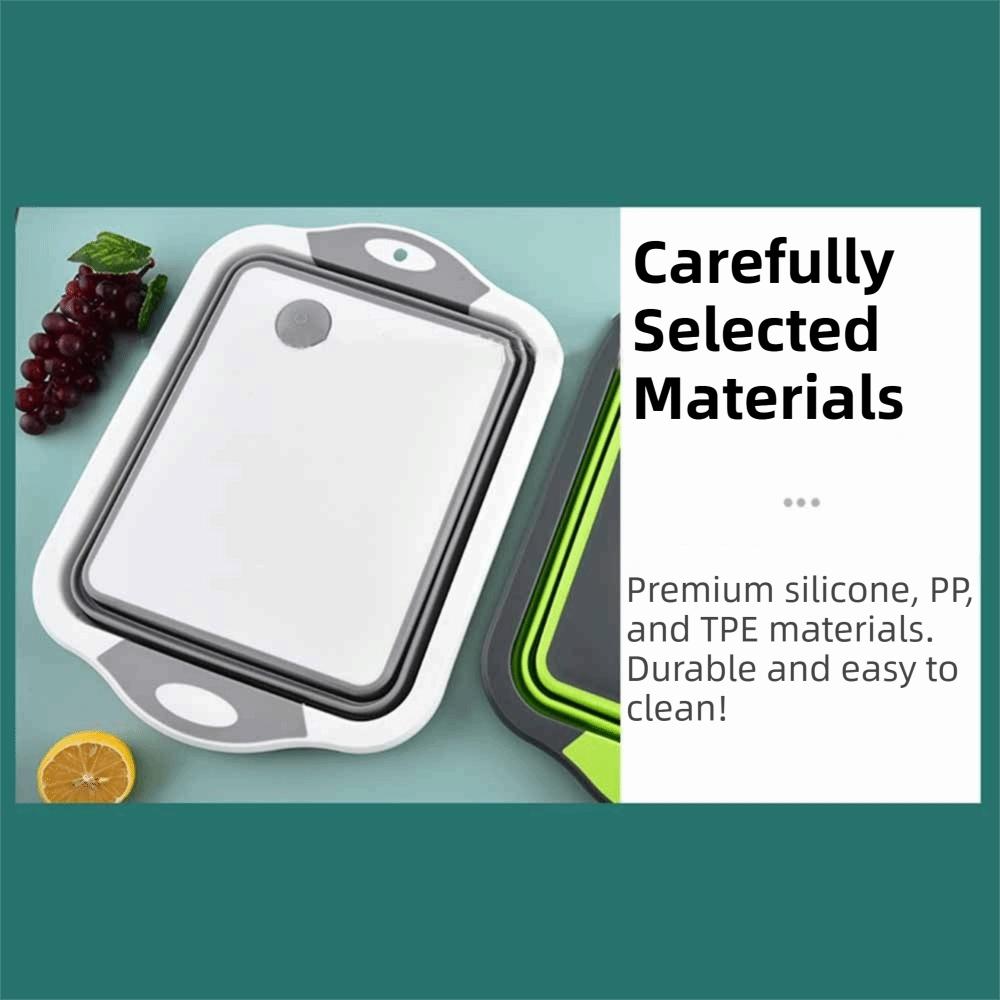 With Colander Collapsible Sink Space Saving Folding Chopping Board  Kitchen Storage