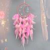 Dream Catcher Natural Crystal Stone Wind Chimes Boho Hand-woven Feathers Bedroom Hanging Ornaments Festival Gift Home Decoration
