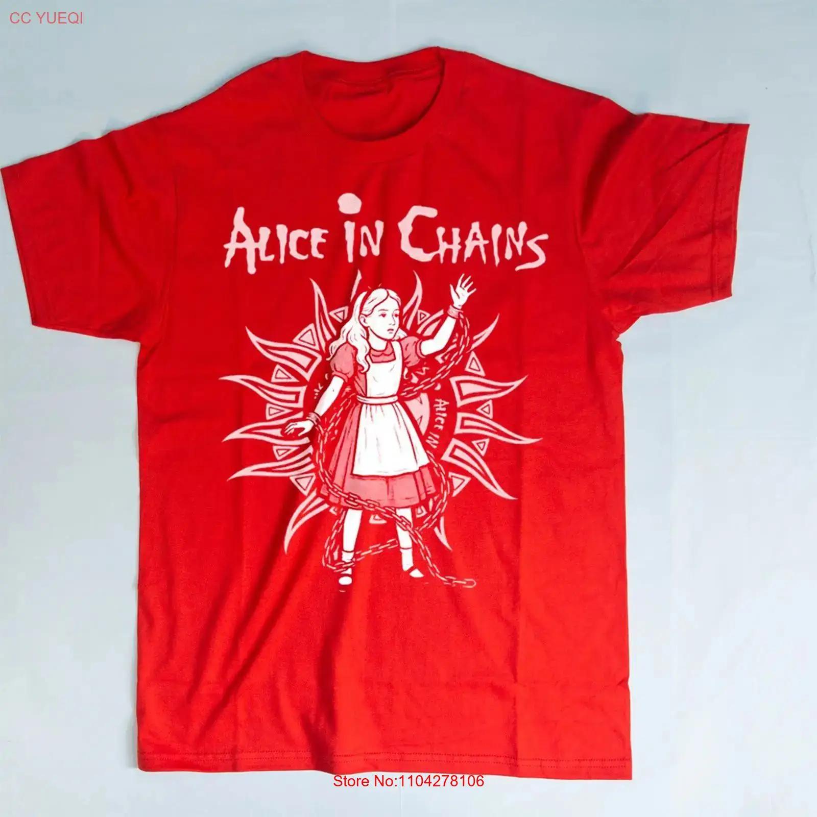 

Alice in Chains Wonderland Red T shirt Size S 5XL vintage Washed Versatile Soft Stylish Slightly Breathable Stretched homme 5XL різнокольоровий