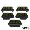 5Pcs Seed Propagator Tray Plastic Seedlings Trays with Transparent Cover Breathable Seedlings Germination Tray for Garden Indoor