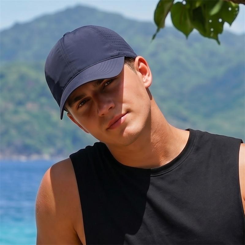 Summer Quick-Dry Breathable Baseball Cap Men's Outdoor Sunscreen Cap Long Brim Soft Top Sports Cap