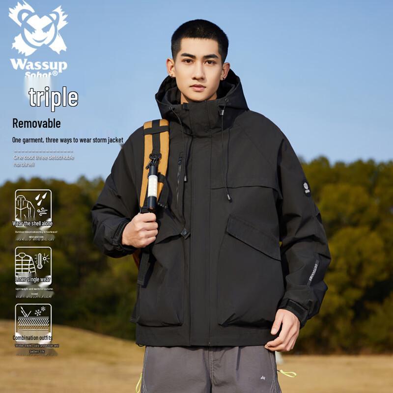 Wassup Sohot Men s 3-in-1 Outdoor Winter Jacket XL