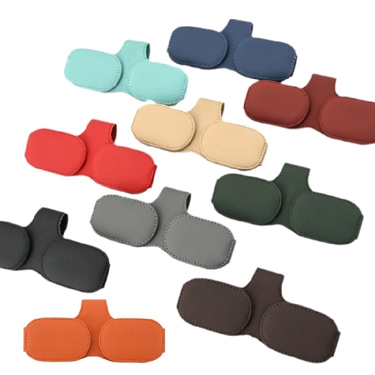 Multifunction Leather Sunglasses Card Holder Car Sun Visor Glasses Mount Hanger