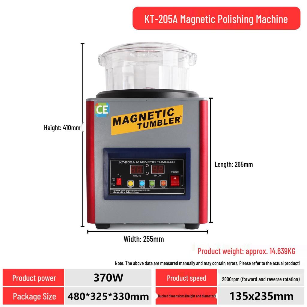 KT185 Magnetic Jewelry Polisher: Automatic Grinding and Deburring Machine