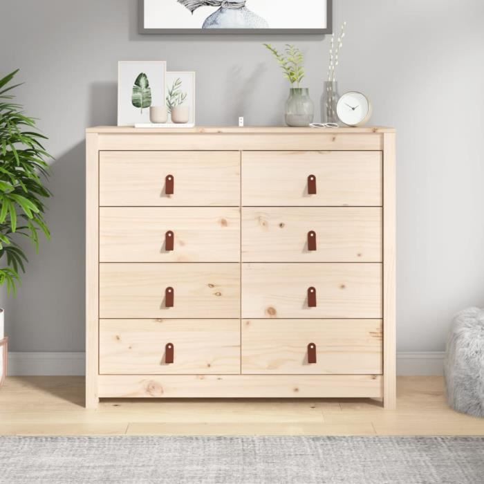 821769 vidaXL Armoire latérale 100x40x90 cm Bois de pin massif