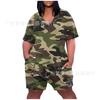 Women's, Printed Fashion Casual Street Wear Jumpsuit Shorts