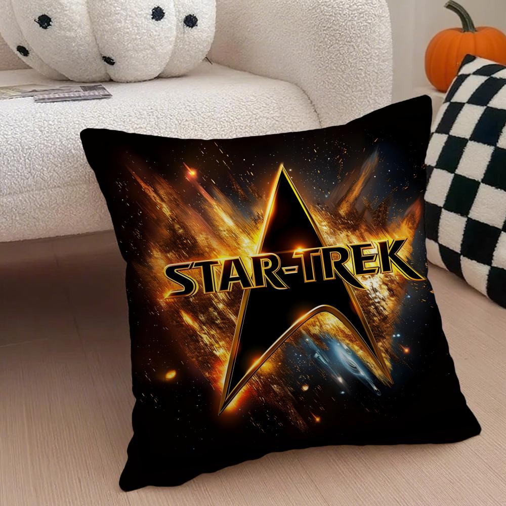Iconic SciFi American TV Series SStar Trek Cushion Cover Throw Pillow Cover Hidden Button Durable Polyester Chair Cushion