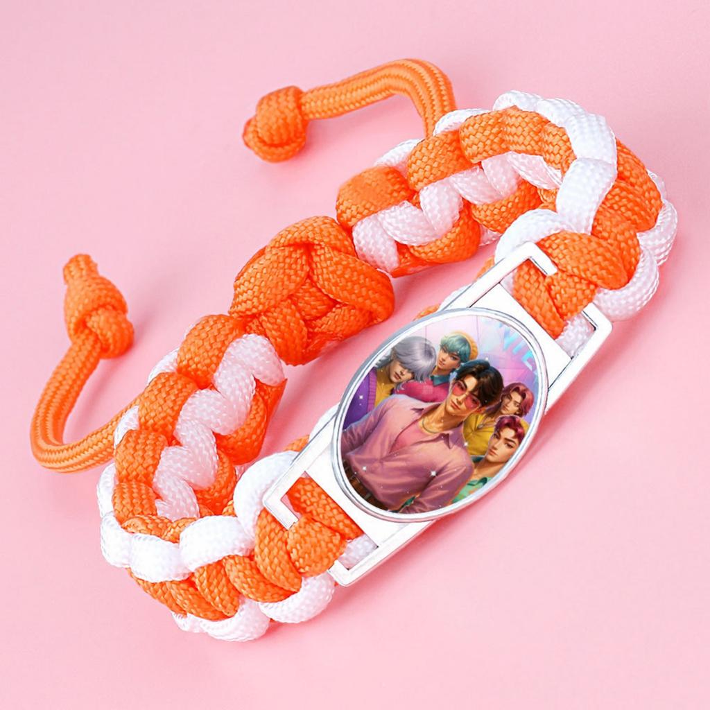-bracelet, Anime-Themed, Crystal-encrusted, Colorful Adjustable Wrist Cord