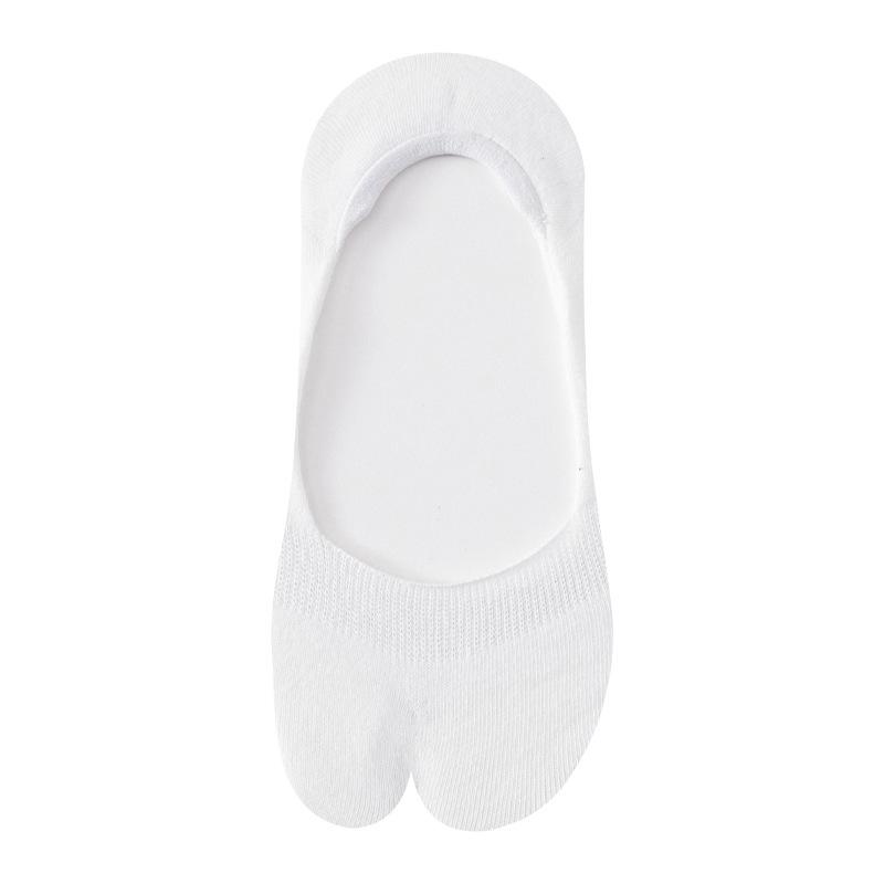 Zweizehige Bootssocken für Damen, dünn, nahtlos, schweißabsorbierend, zehentrennend, unsichtbar, flach, rutschfest und mit Fersenhaftung