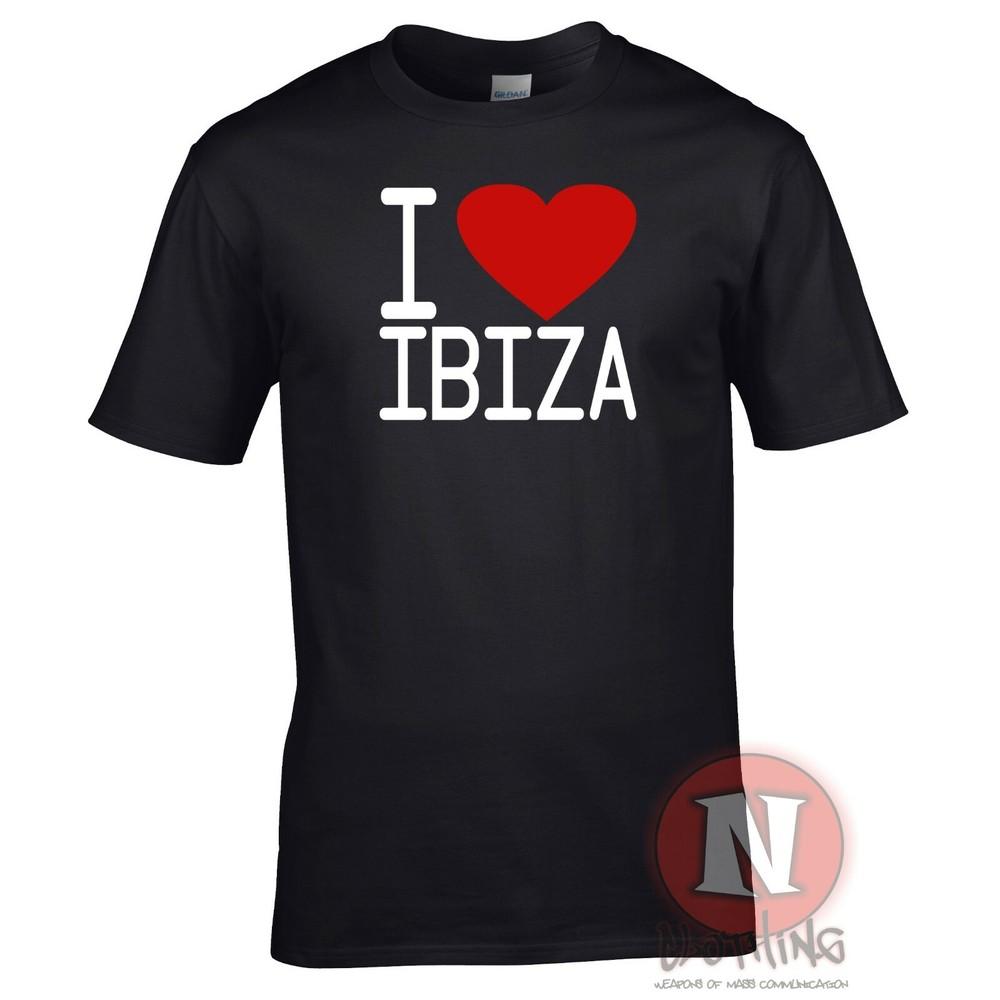 I Love Ibiza TShirt Club Party Edm Dj House Rave Music Retro Cool Festival Tee