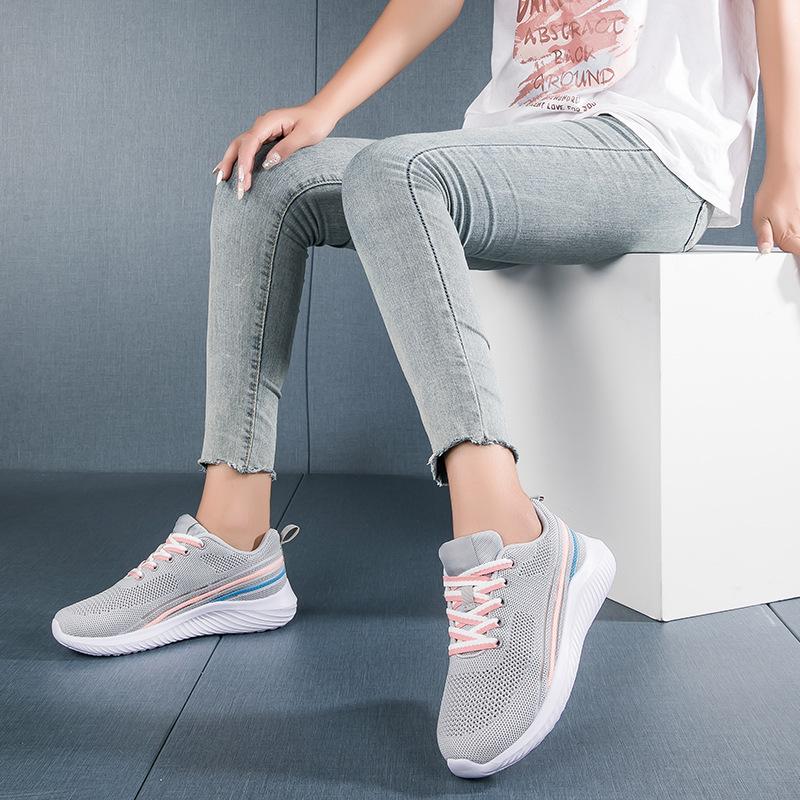 Trampki damskie buty wulkanizowane szare trampki damskie letnie sznurowane buty na płaskim obcasie damskie Plus rozmiar 36-42