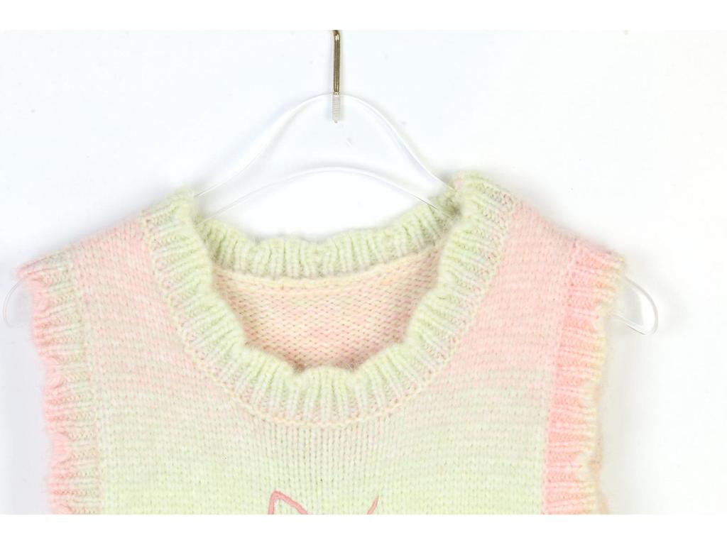 Cross-Border Sleeveless Color Block Tassel Knitted Dress for Women - Autumn/Winter Collection