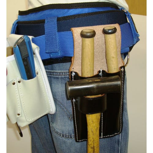 KOZUCHI Black Split Leather Chisel Case (2 pieces) for 1 inch and 1.5 inch thick chisels, SC-15