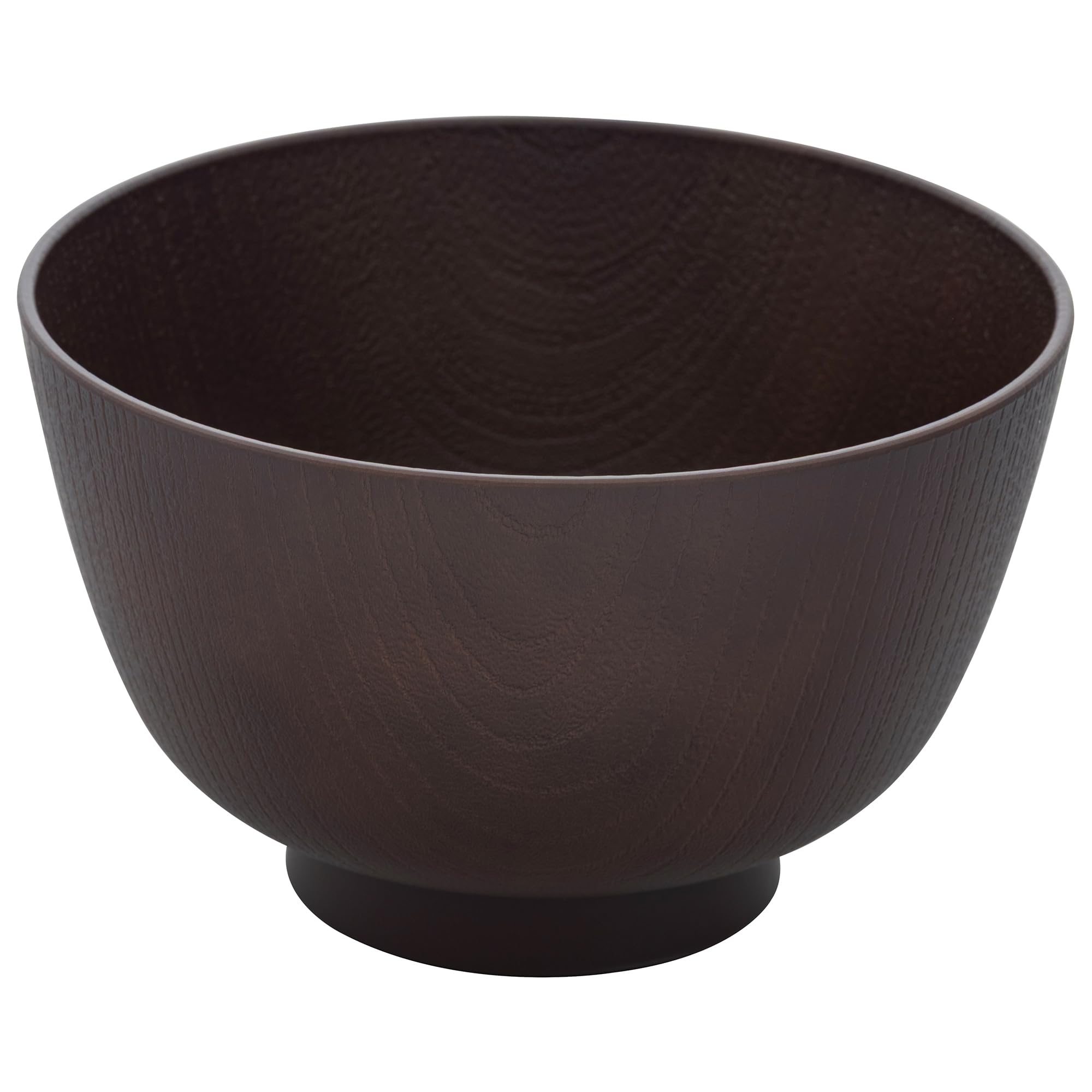 Yamanaka Lacquerware Nature Range Kyoto Style Zelkova Wood Grain Soup Bowl Dark Brown M16005-5