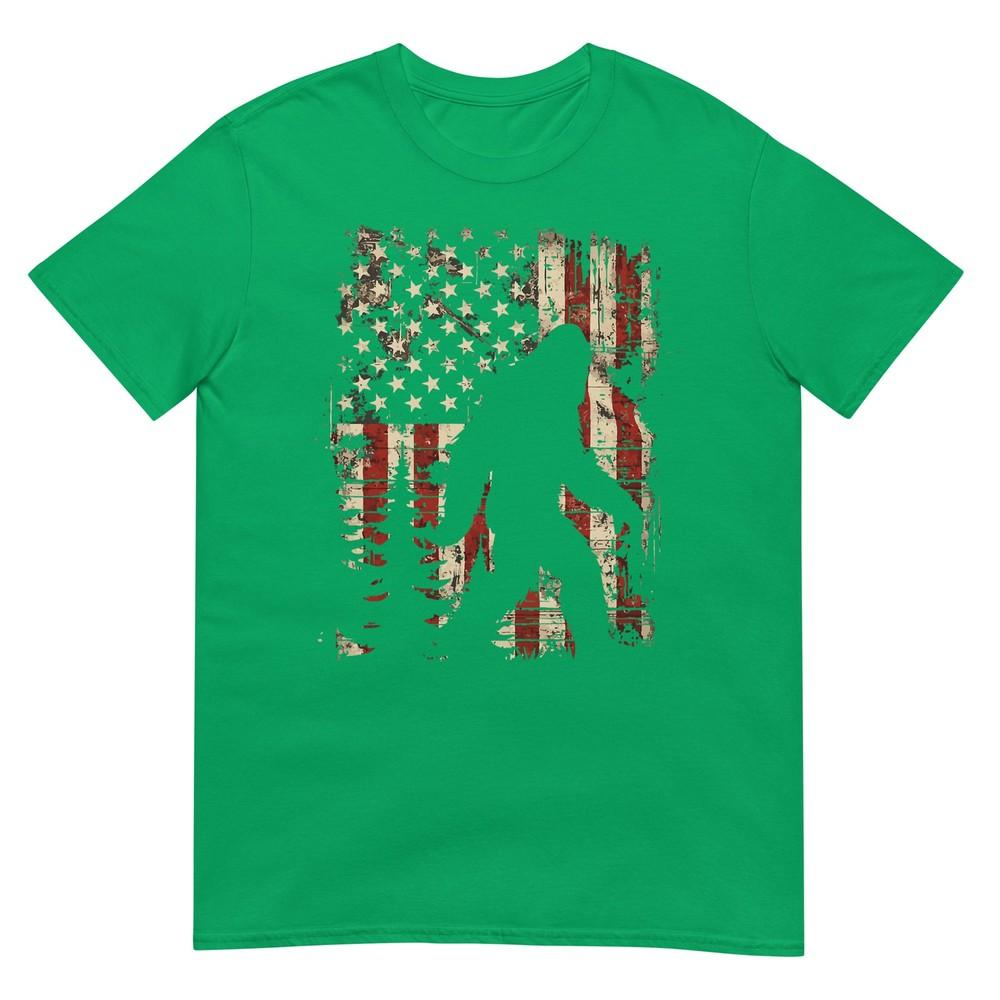 Bigfoot Sasquatch America Flag Patriotic Unisex Unisex Kids Tshirt