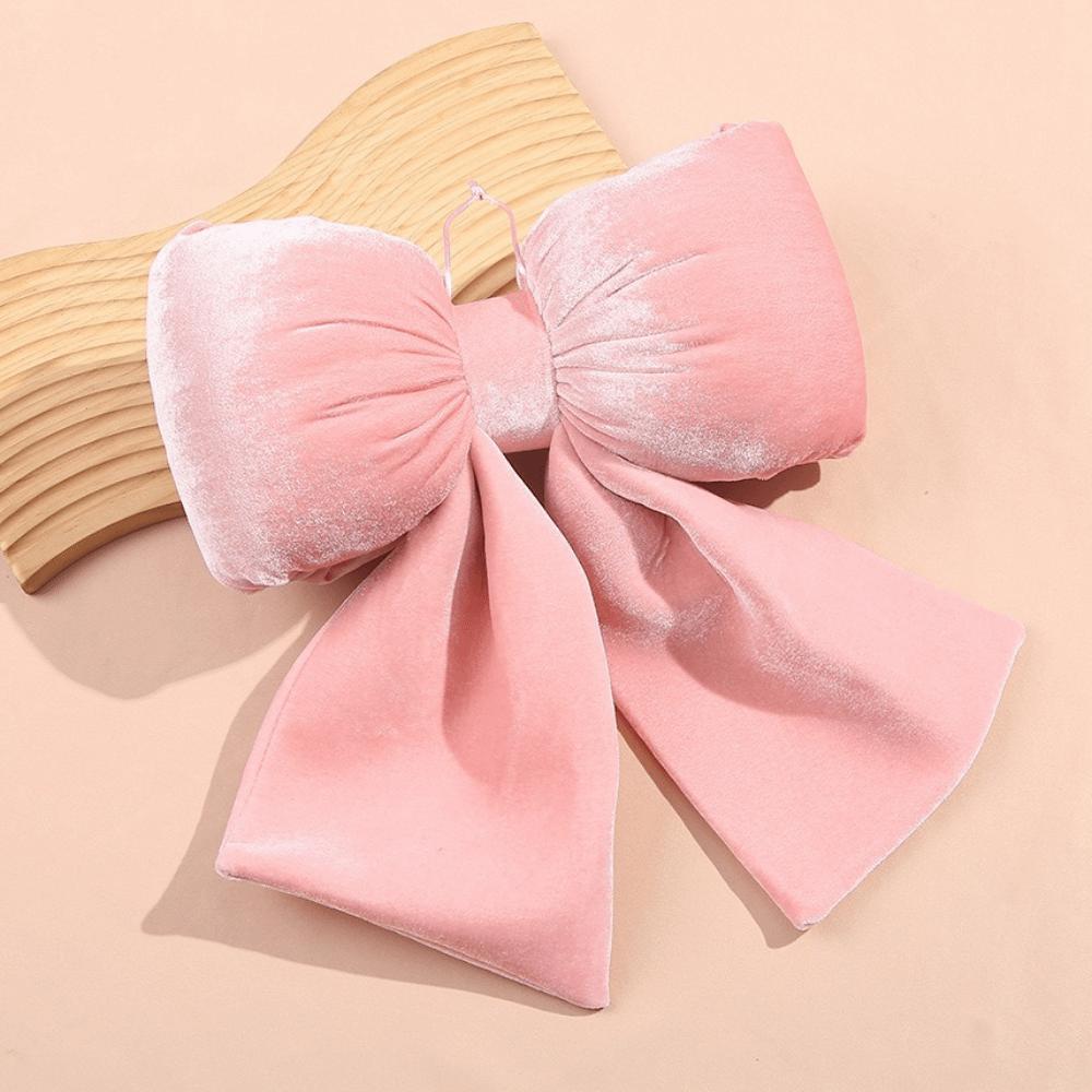 Velvet Fabric Hanging Xmas Ornament Bowknot Shape Christmas Tree Decorations Merry Christmas