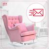 Scandinavian Wingback Rocking Chair Gaja Family Furniture Heather Pink Living Room