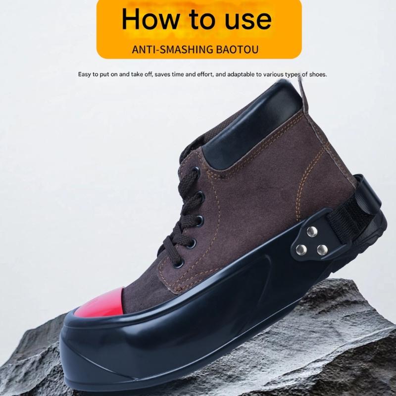 Steel Toe Caps for Shoes Safety Overshoes with Adjustable Strap For Foot Protective Covers In Construction And Warehouse