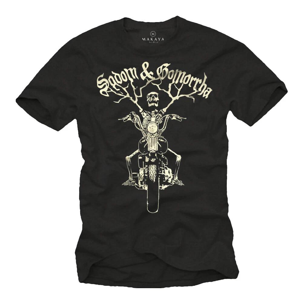BIKER CHOPPER T SHIRT HARLY ROCKER MOTORCYCLE Tees SKULL SKULL TEES- S