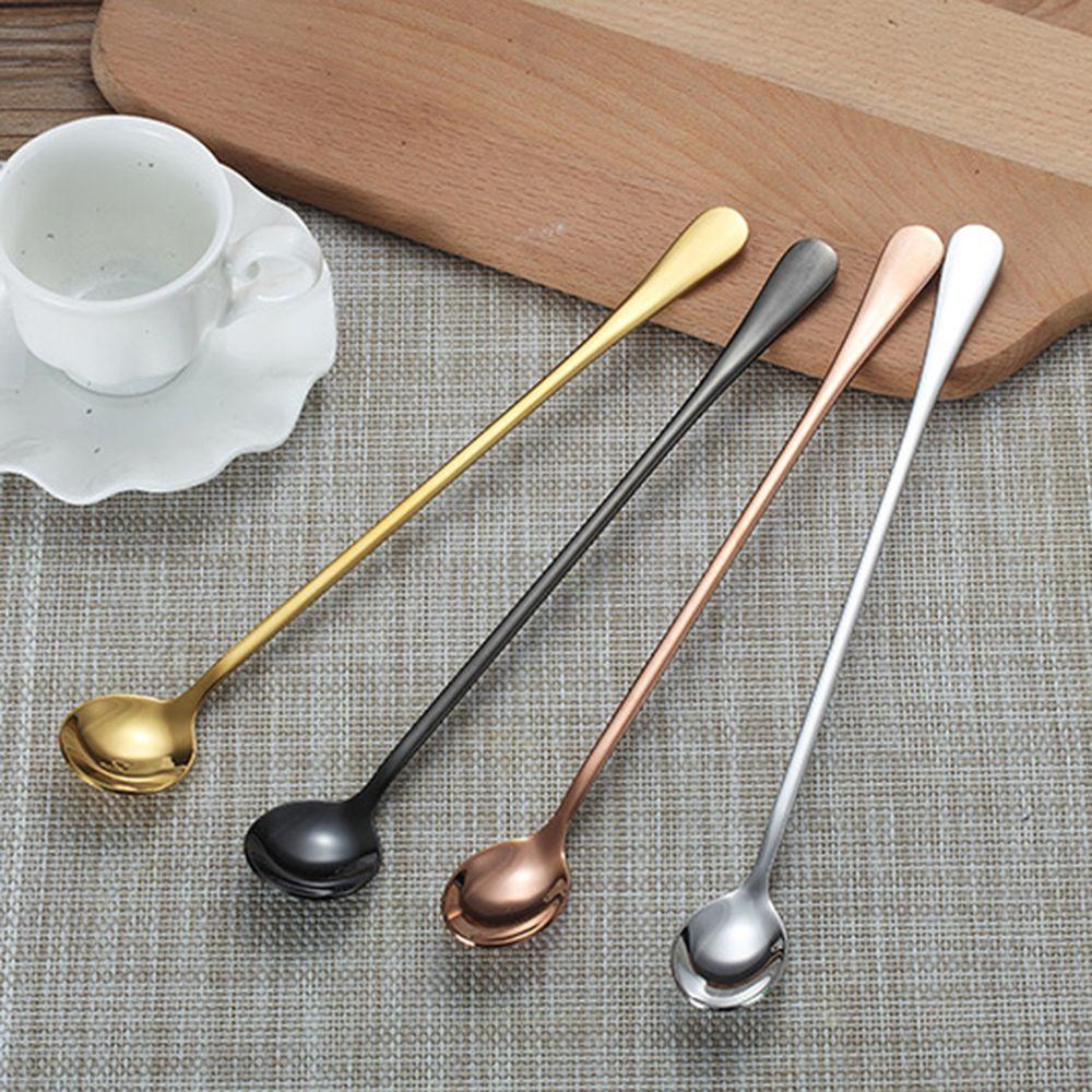 Dessert Mixing Flatware Tableware Long Handle Home Ice Cream Spoon Spoon Teaspoons Coffee Spoon