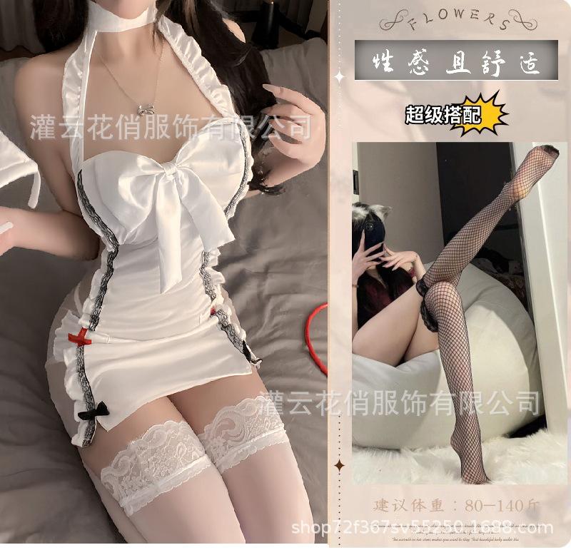 Sexy lingerie suspender lace perspective nurse hot passion bed uniforms sexy suit underwear