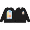 Grenzüberschreitende trendige Marke Casablanca Casablanca Buchstabe gemaltes Print 380g Herren- und Damen- Rundhals-Pullover