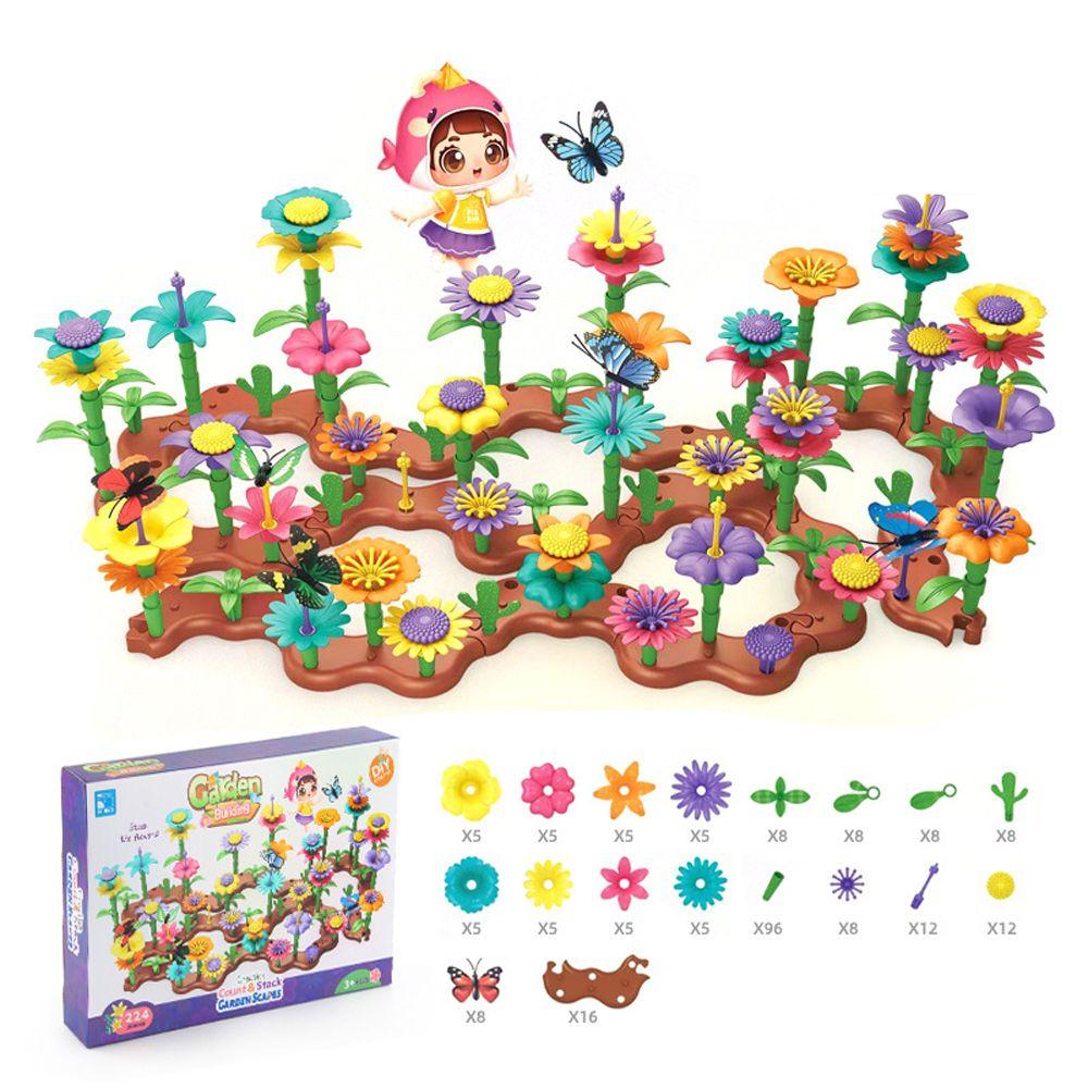 Flower Arrangement Toys Interconnecting Blocks Toys Building Garden Game Growing Flower Blocks