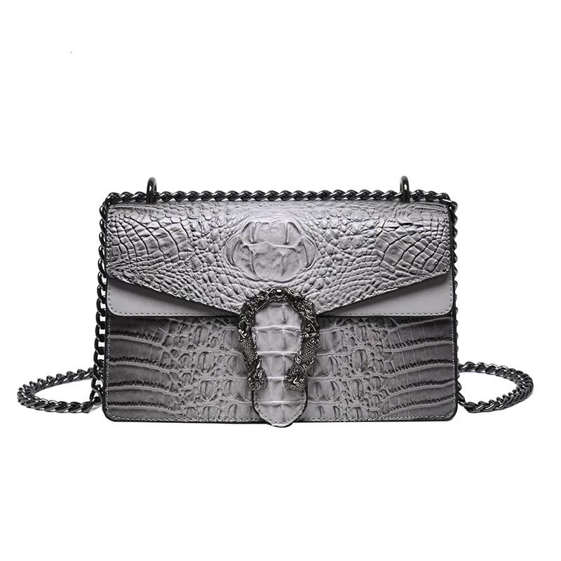 Luxury Handbags Crossbody Shoulder Bag for Women Snake Printed Leather Evening Clutch Chain Strap Purse
