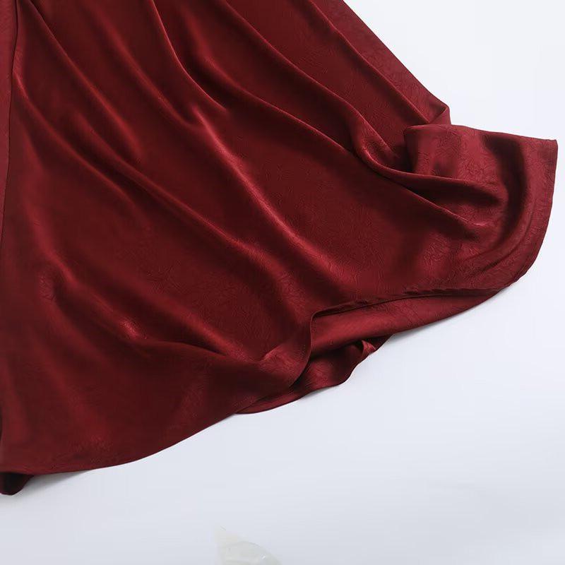 Spring/Summer Women's Elegant Satin Sleeveless Long Dress