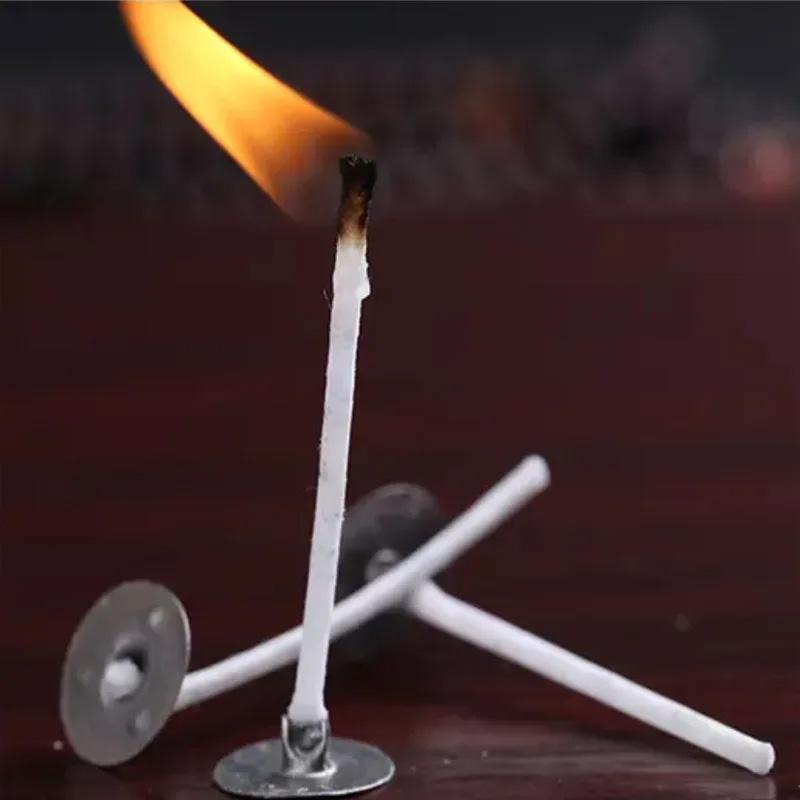 100Pcs/Pack Tea Light Wicks DIY Candle Making Candles Accessories Low Smoke Handmade Candle Making Tools Woven Cotton Core