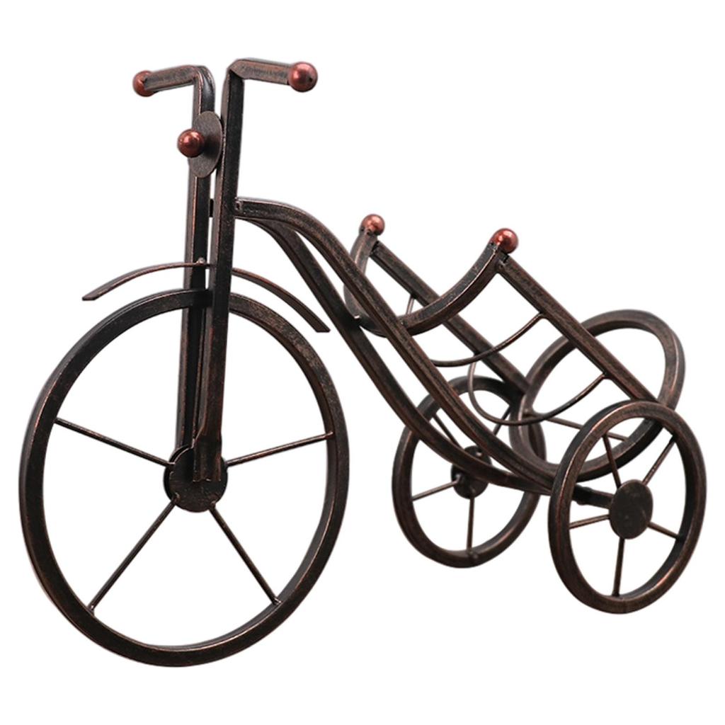 Classical Shape Bottle Holder Decorative Iron Furnishing Craft Tabletop Storage Rack for Decor Desk