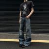 American Cleanfit Retro Old Ripped Jeans Men's Trendy Loose Straight Vibe Beggar Casual Pants